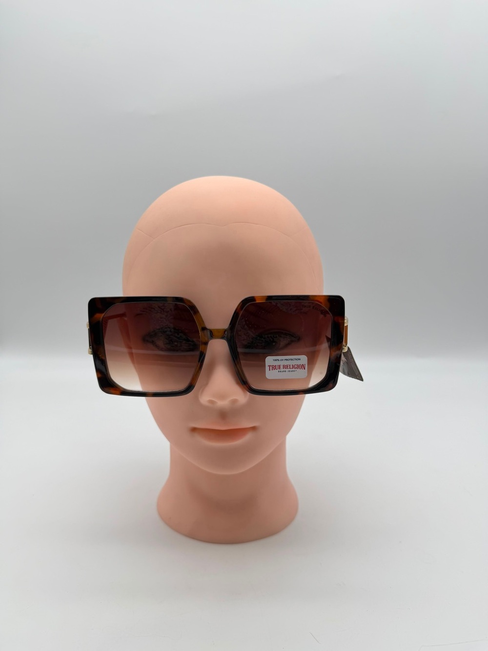 True Religion Women’s Oversized Square Tortoise Sunglasses - Brown Gradient
